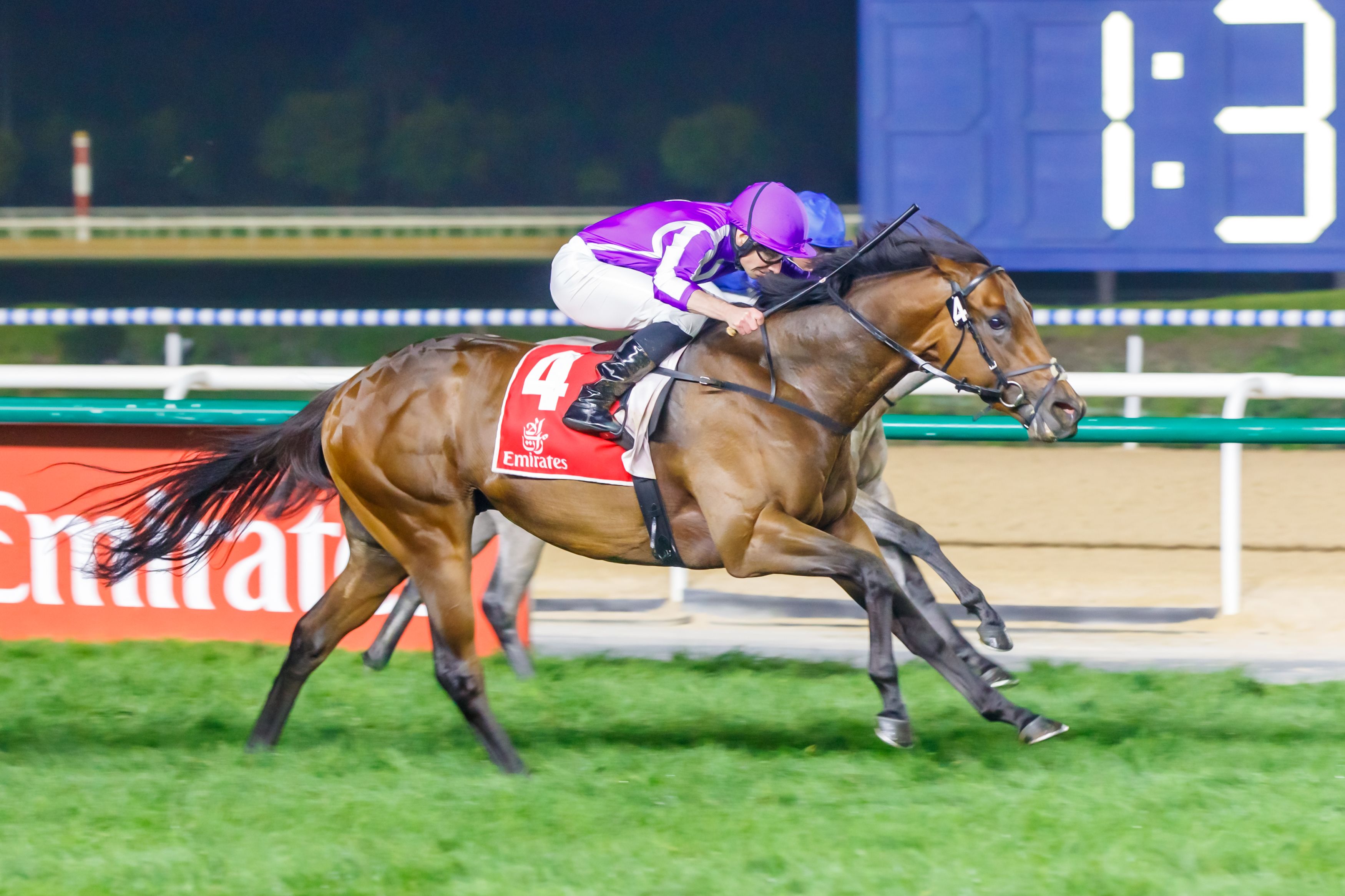 TITLE ROLE (GB) ridden by Ryan Moore wins the JUMEIRAH 2000 GUINEAS.