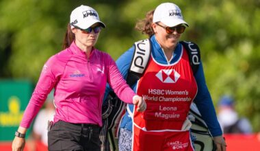 Maguire slips back in Singapore, Aussie duo share lead