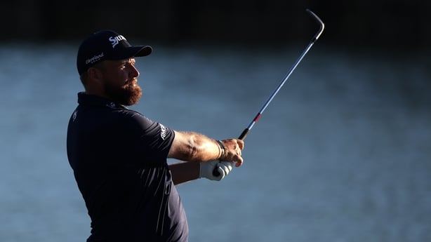 PONTE VEDRA BEACH, FLORIDA - MARCH 12: Shane Lowry of Ireland plays a shot on the 18th hole during the first round of THE PLAYERS Championship 2026 at THE PLAYERS Stadium course at TPC Sawgrass on March 12, 2026 in Ponte Vedra Beach, Florida. (Photo by Richard Heathcote/Getty Images)
