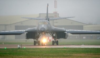 US bomber lands in UK as Iran war enters eighth day