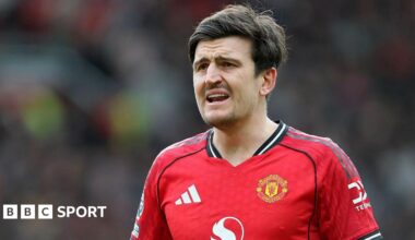 Harry Maguire during Manchester United's Premier League win over Crystal Palace in March 2026