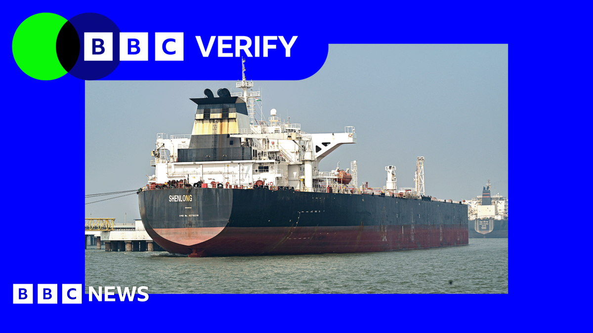 Photo of a docked oil tanker