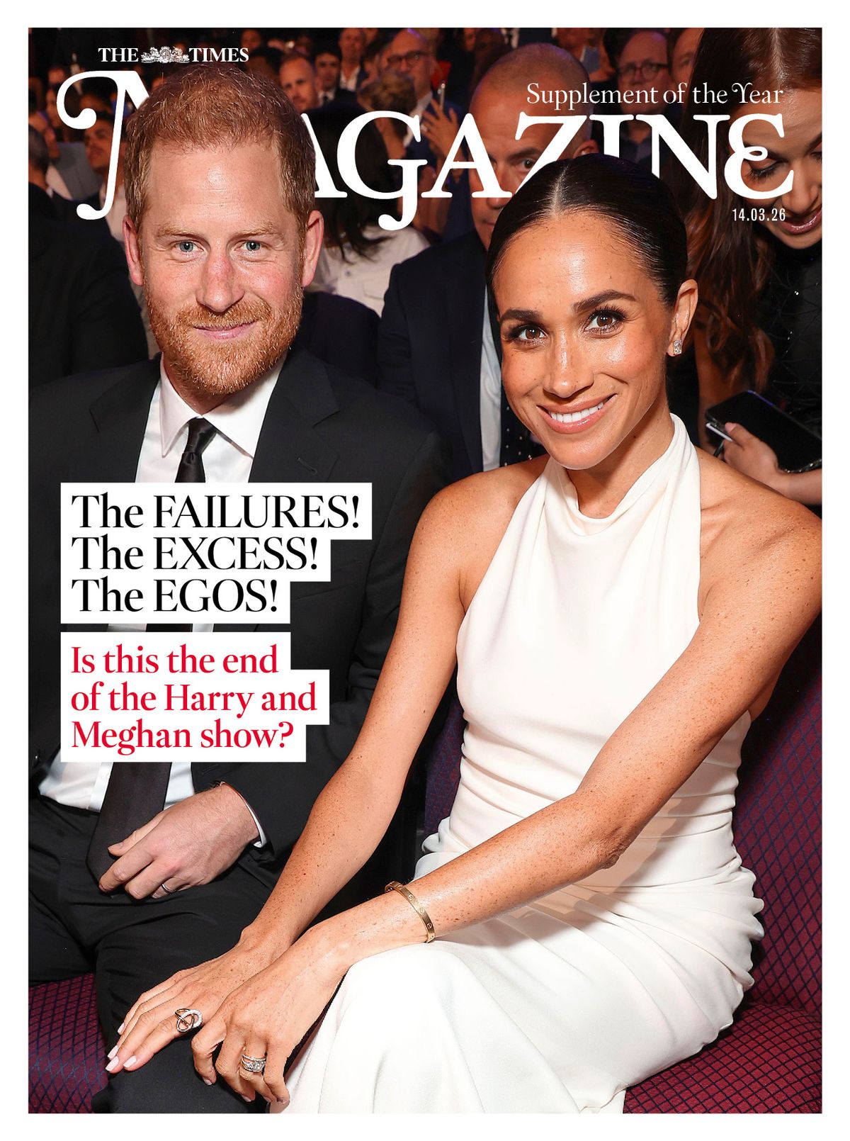 The front cover of The Times magazine