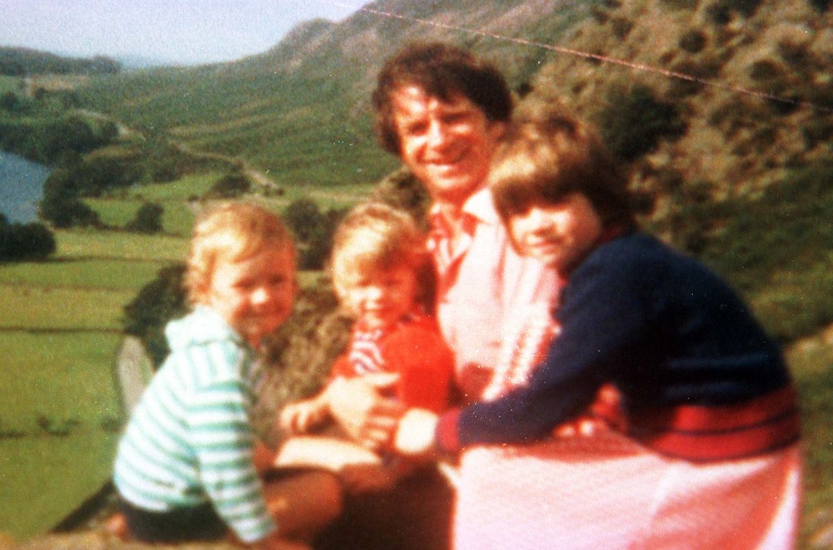 Johnny with his children, Zoe, Nick and Dan