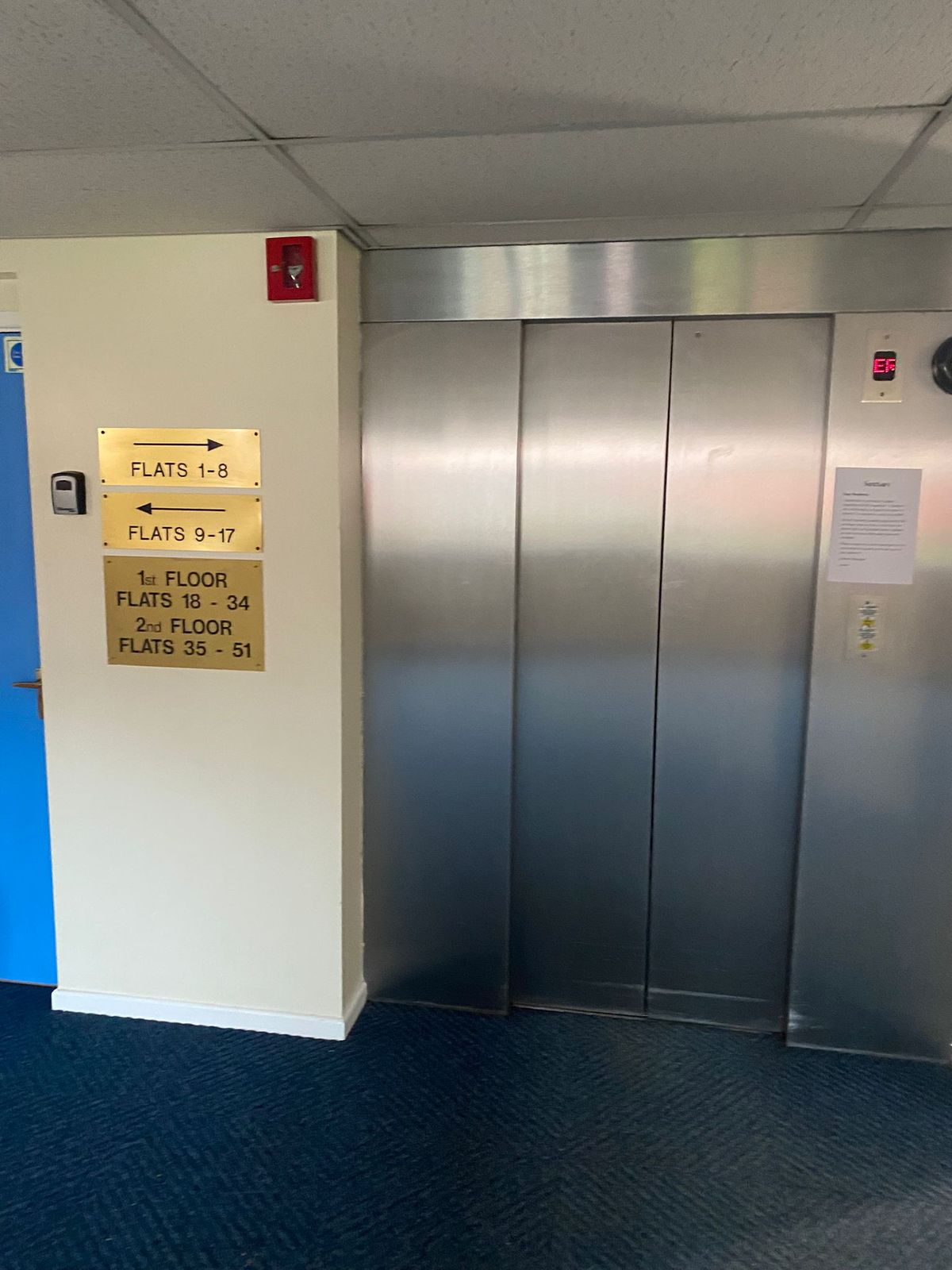 The errant lifts inside the property