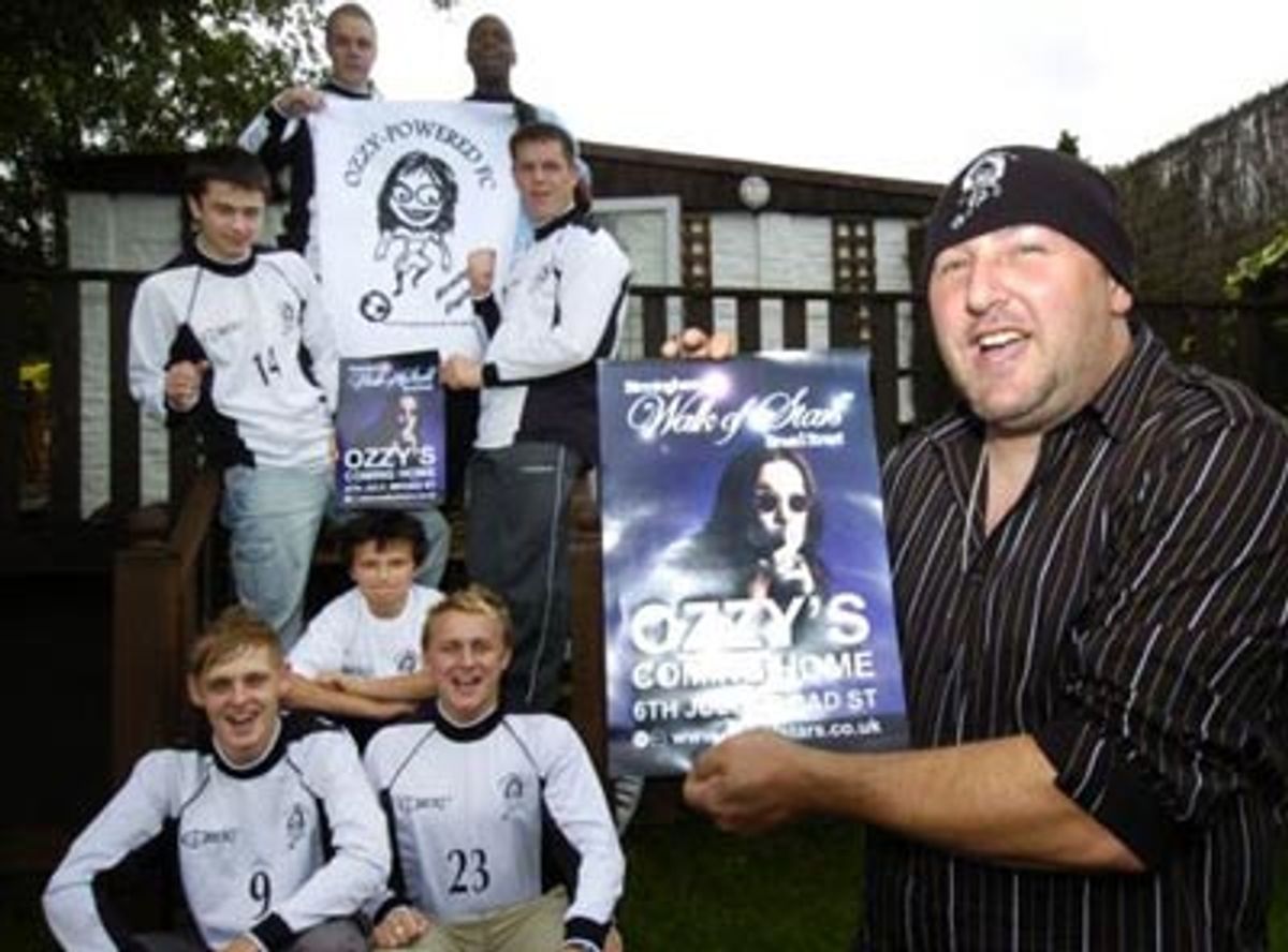 Ozzy Powered FC manager Garry Raybold with team members James Butler Aaron Blackwood, Richard Bamber, Steven Curly, Dave Hodgitts, Lewis Raybold and Dave Buckle. JS220607ozzy-2