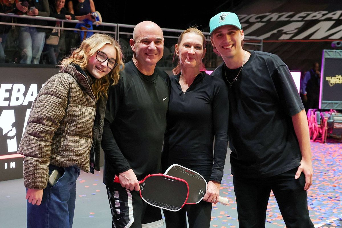 Agassi family at Pickleball Slam 3