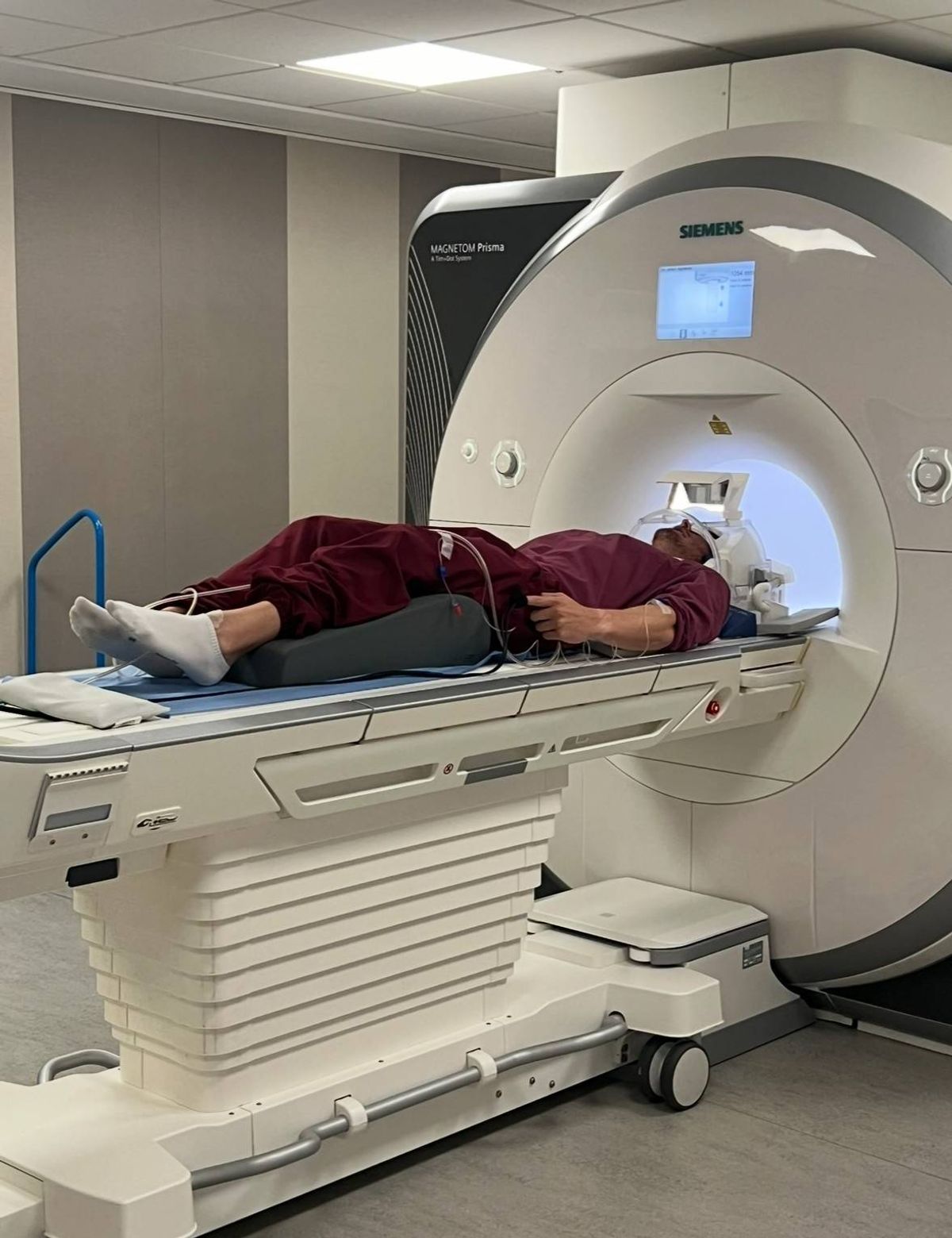 George having an MRI