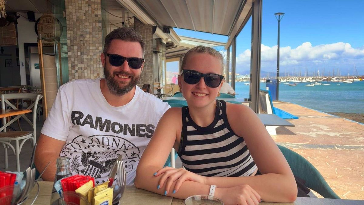 Meg with her dad Lee