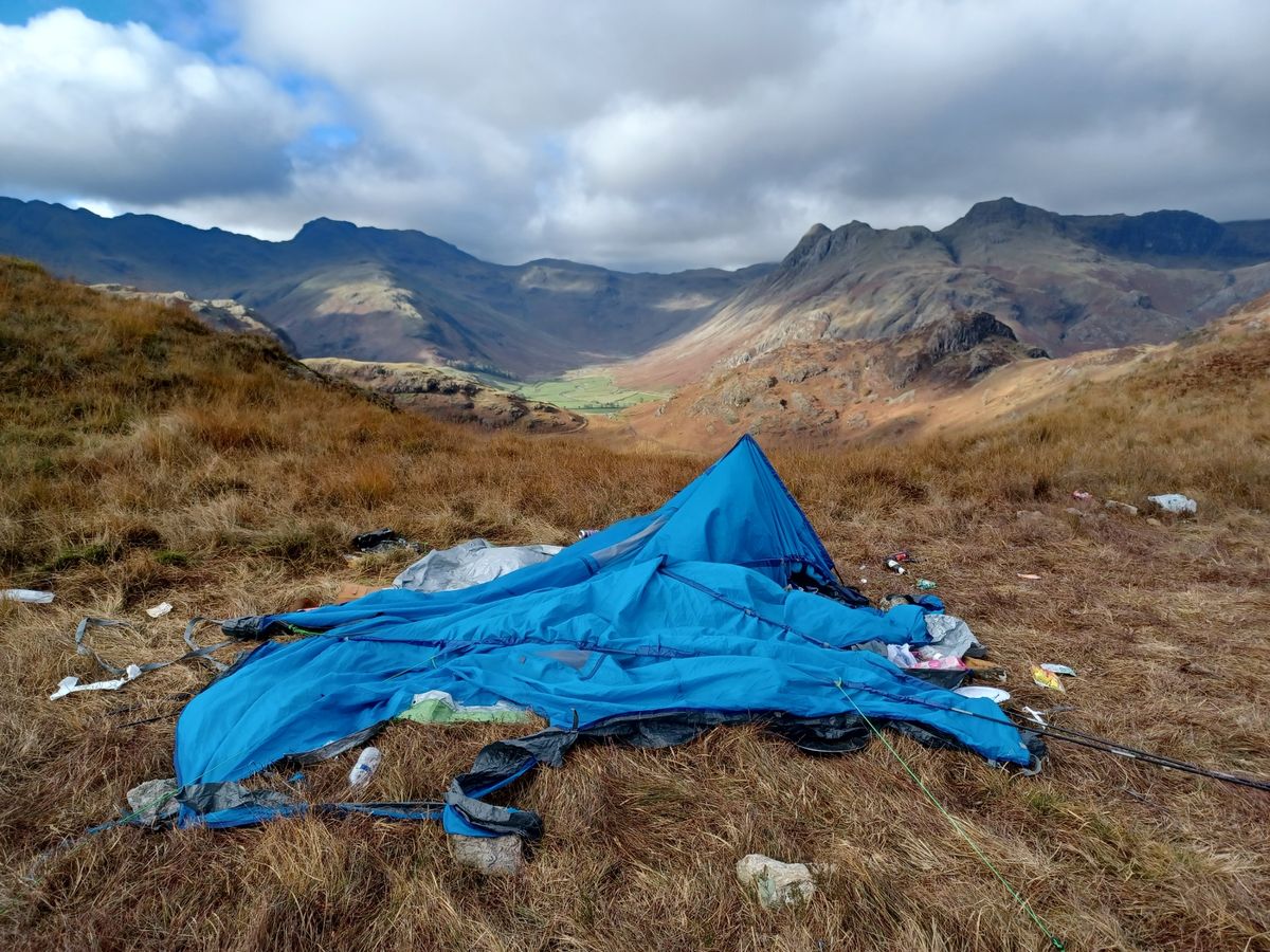 Lake District National Park litter - Blea Tarn