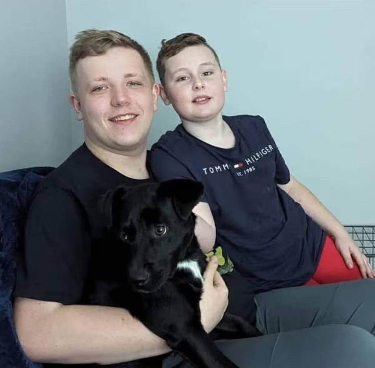 Joshua Abbott-Littler and his younger brother