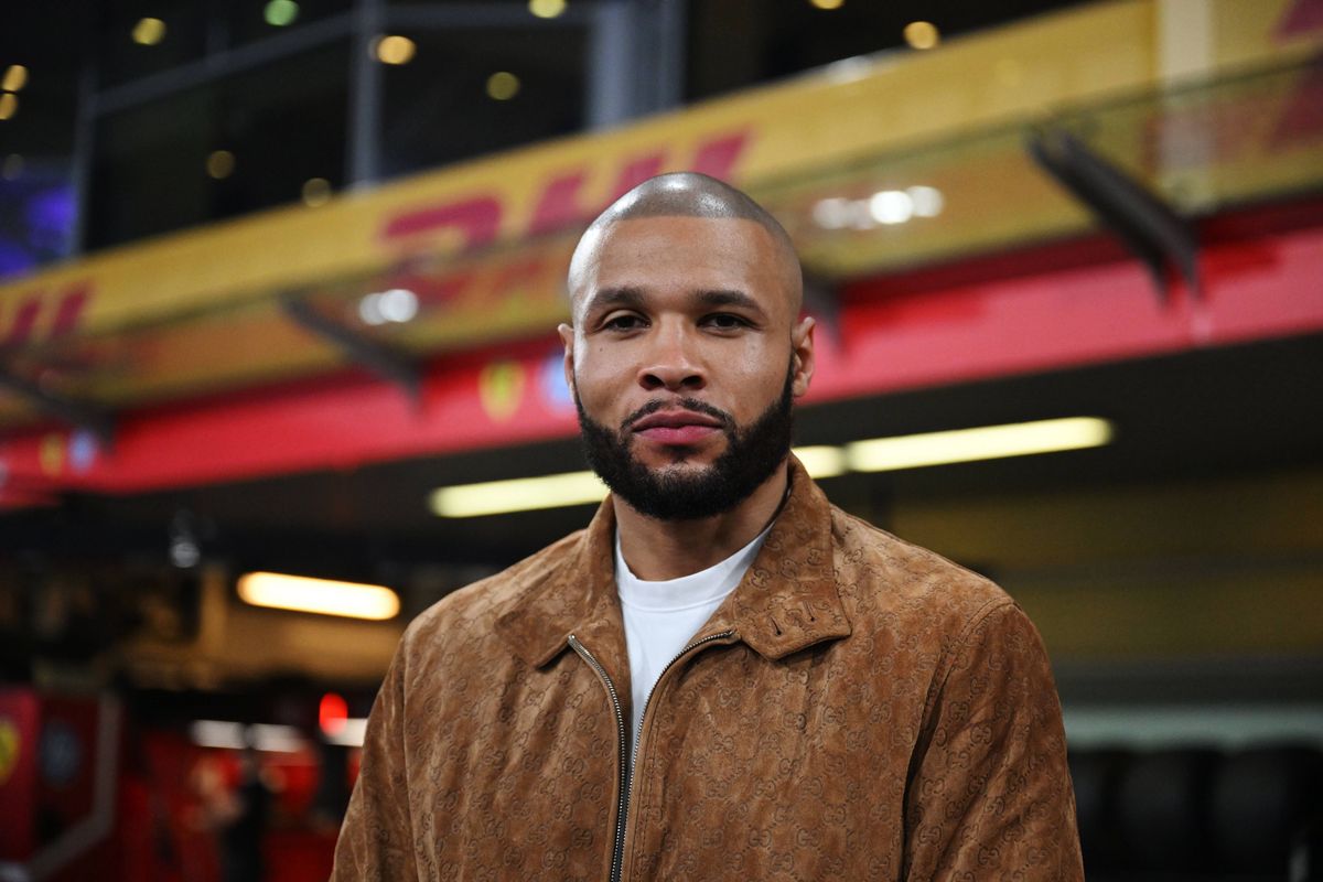 ABU DHABI, UNITED ARAB EMIRATES - DECEMBER 06: Chris Eubank Jr in the Paddock during qualifying ahead of the F1 Grand Prix of Abu Dhabi at Yas Marina Circuit on December 06, 2025 in Abu Dhabi, United Arab Emirates. (Photo by Mark Sutton - Formula 1/Formula 1 via Getty Images)