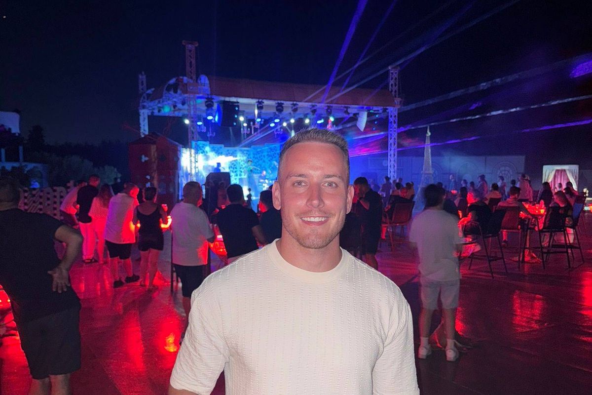 George was having vision problems and repeatedly falling over on a holiday to Ibiza in 2021