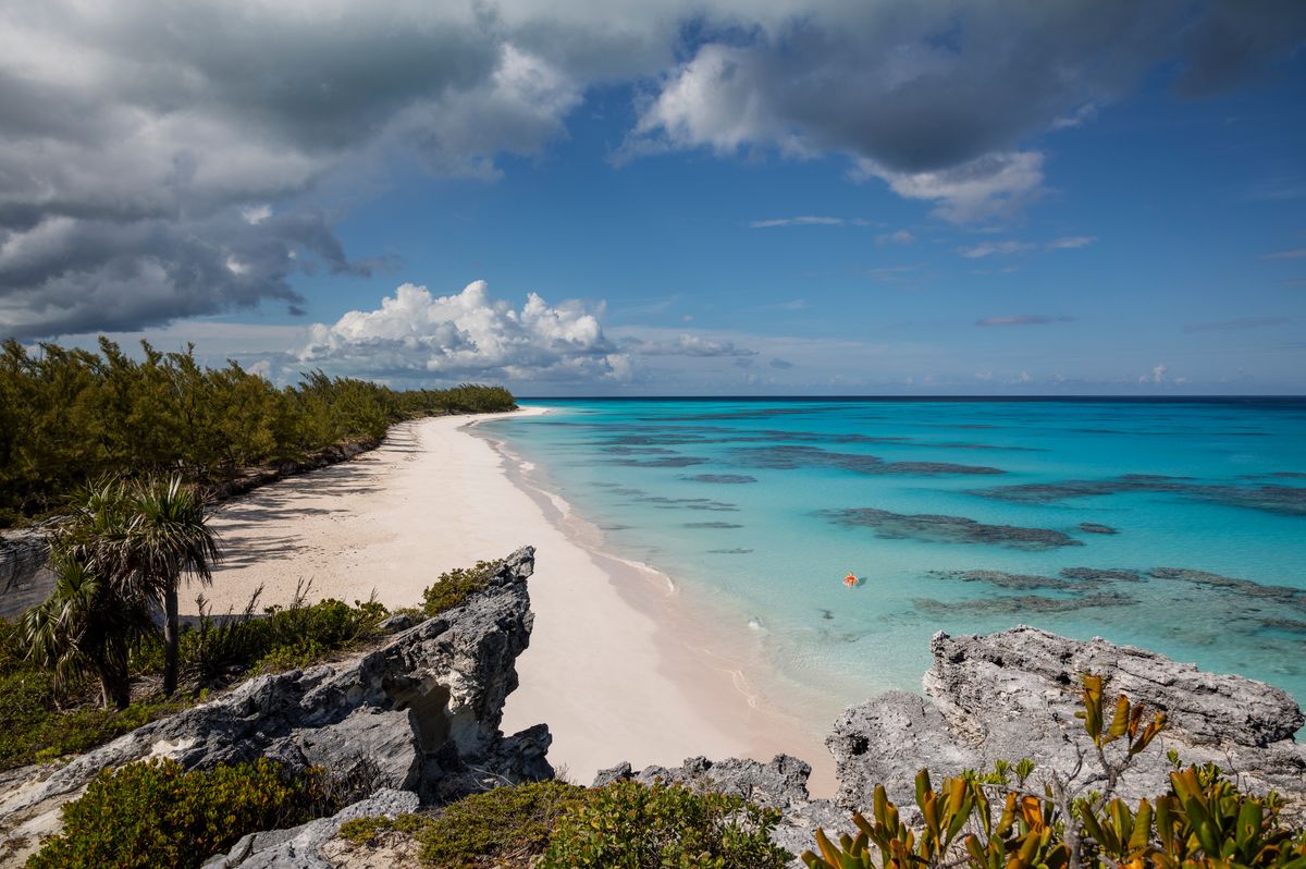 A view of a beach in the Bahamas
