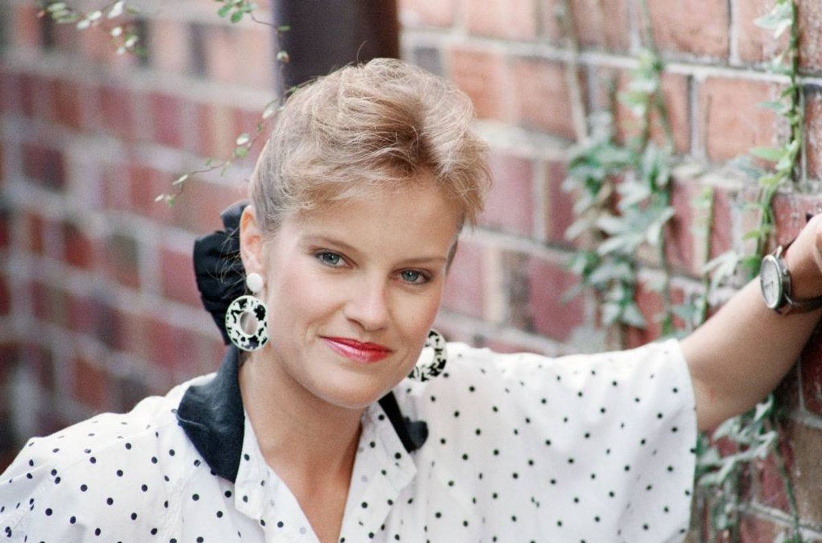 Elaine Smith on set in 1988
