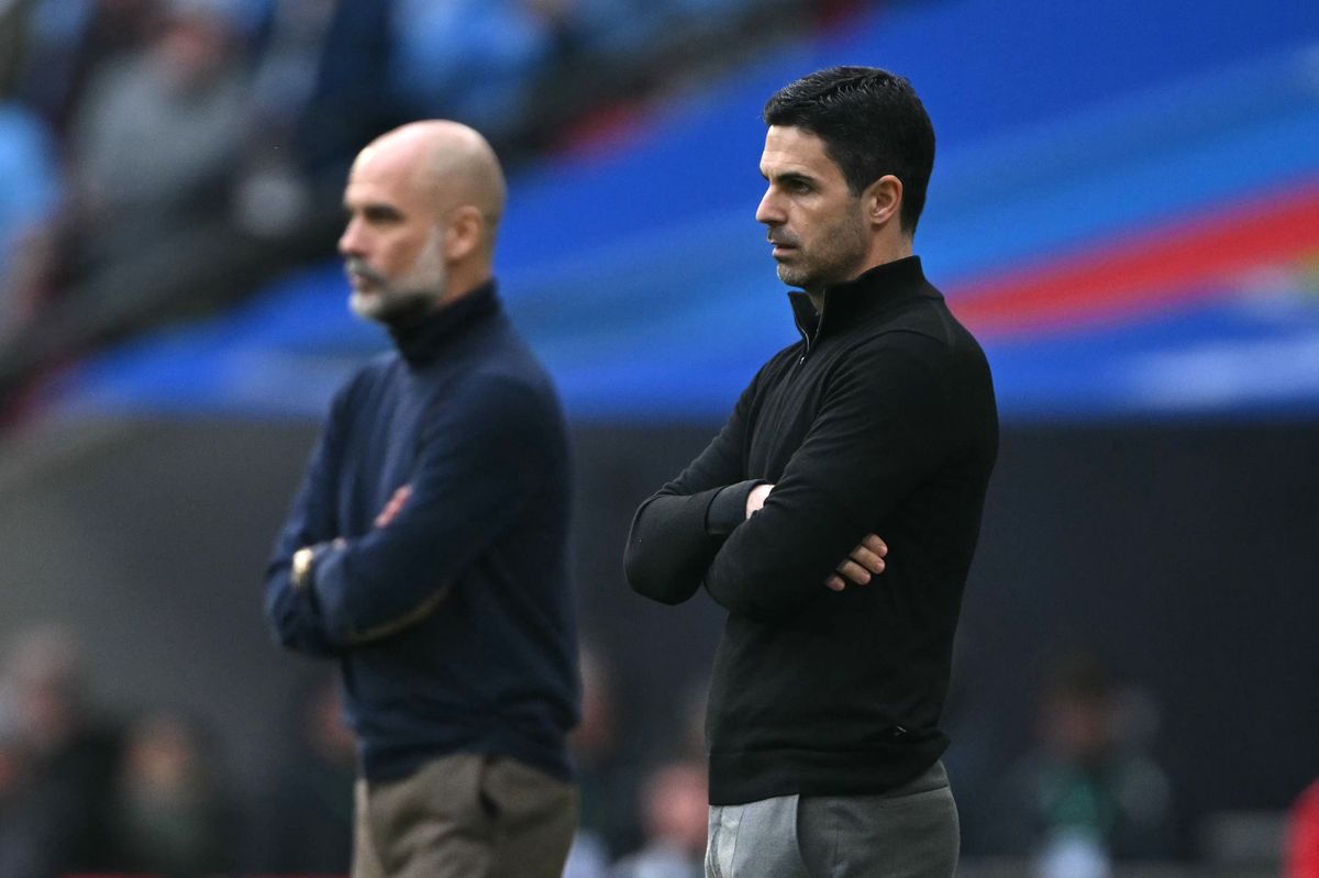 Pep Guardiola and Mikel Arteta