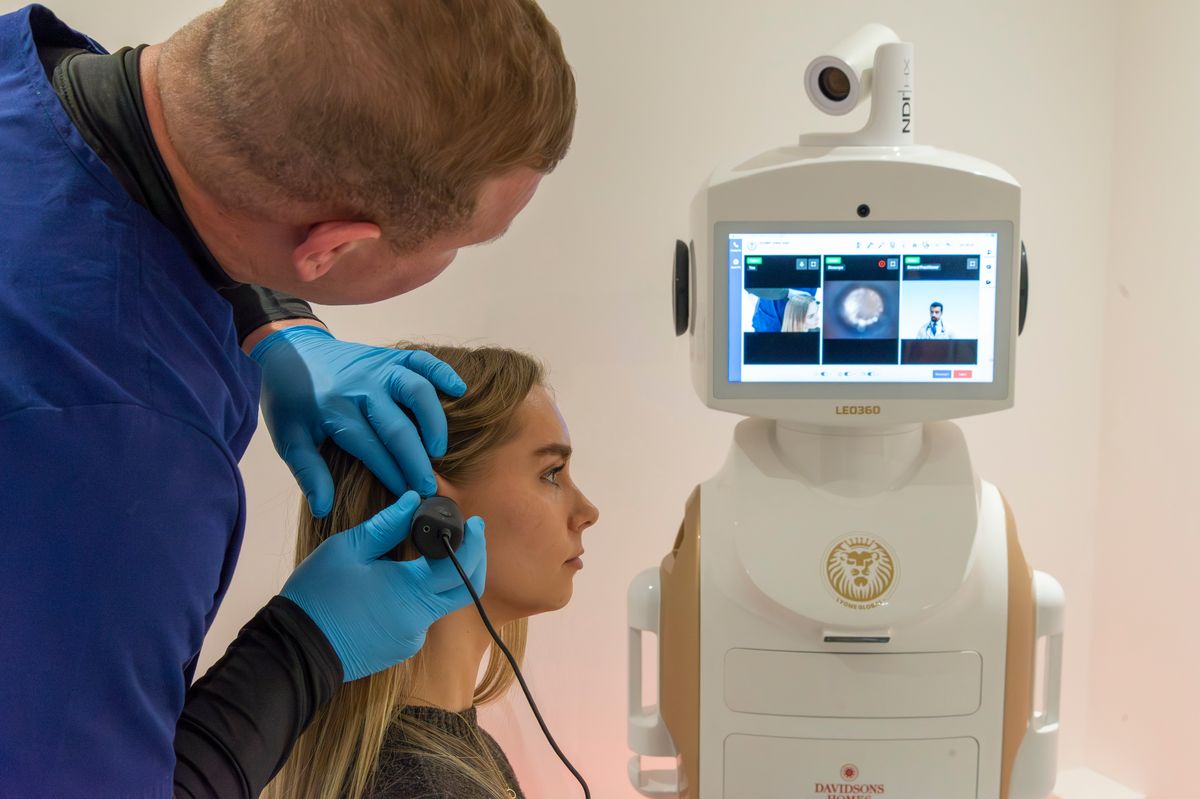 The LEO365 is used to perform an otoscope. Image by Davidsons Homes.