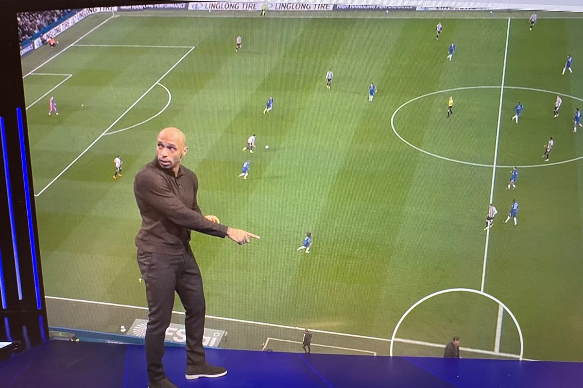 Thierry Henry analysing Chelsea on Monday Night Football
