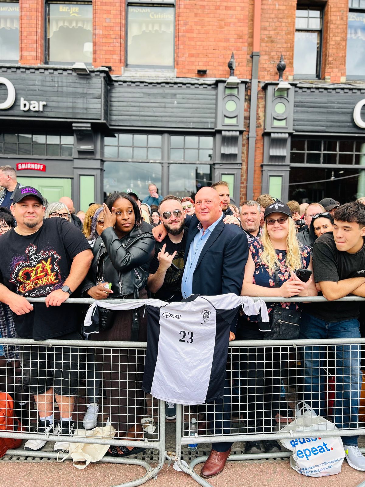 Garry on Broad Street the day Ozzy's funeral procession passed