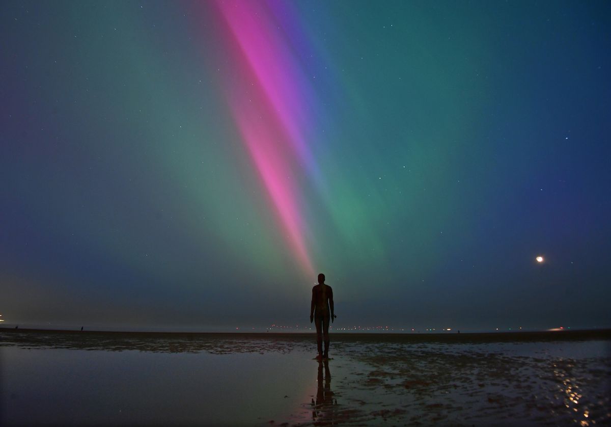Northern Lights over Crosby Beach 