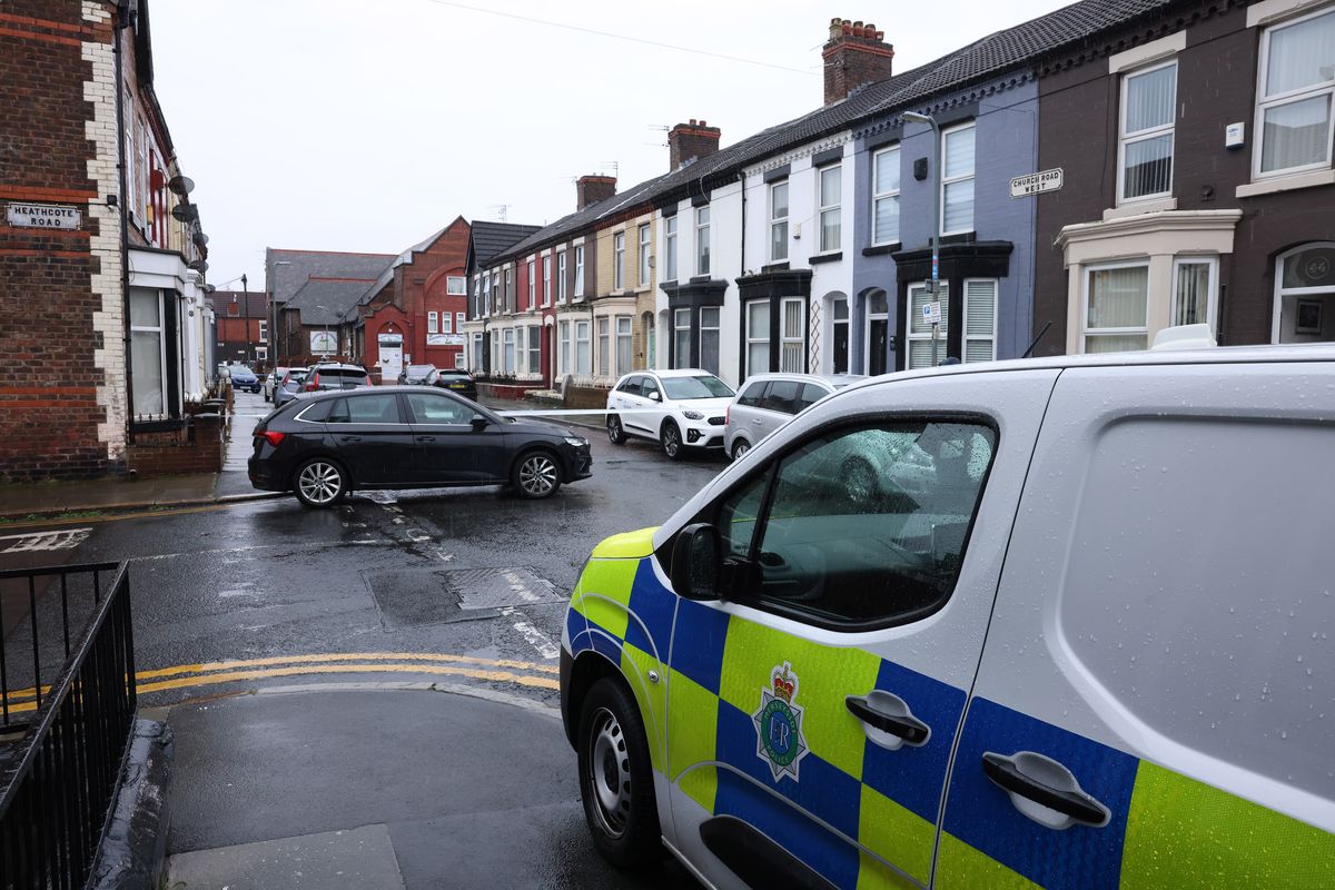 Police on Church Road West in Walton today