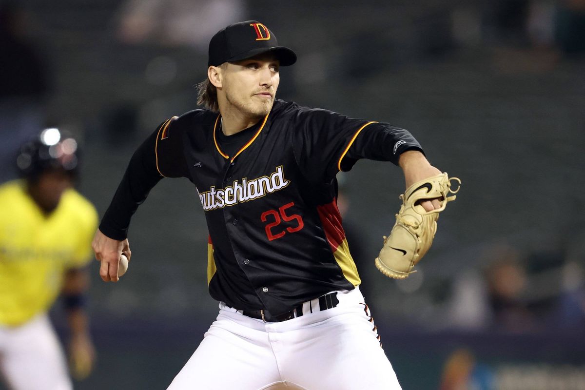 Jaden Agassi at World Baseball Classic Qualifiers