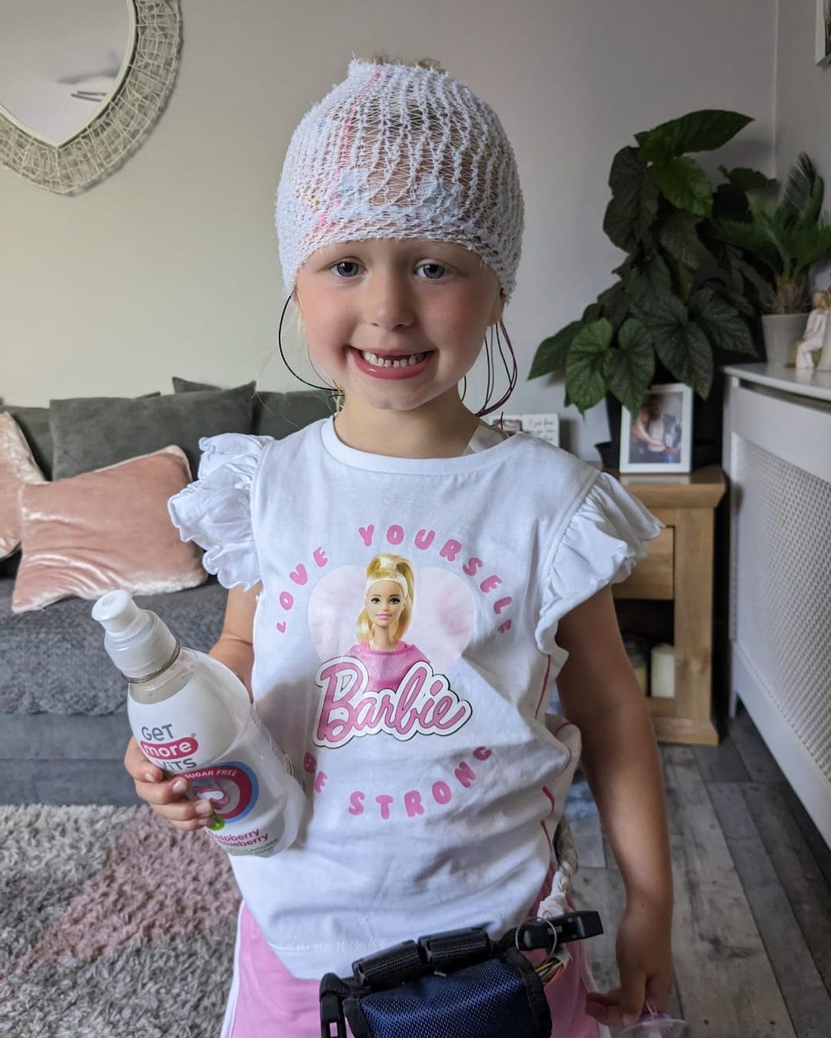 Noa-Rose having an EEG test to monitor seizure activity