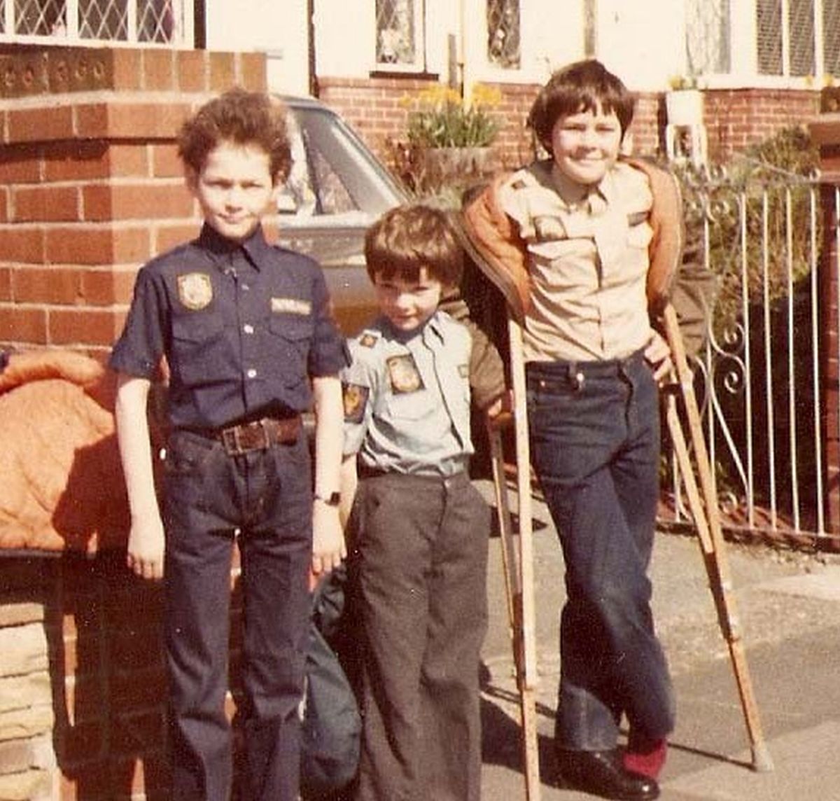 Brothers Steven Peers, Brian Carey, 54, and David Carey, 59, as children