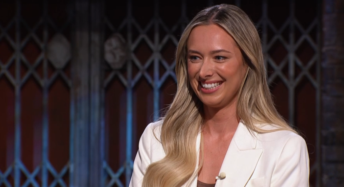 A delighted Laura on BBC Dragons' Den