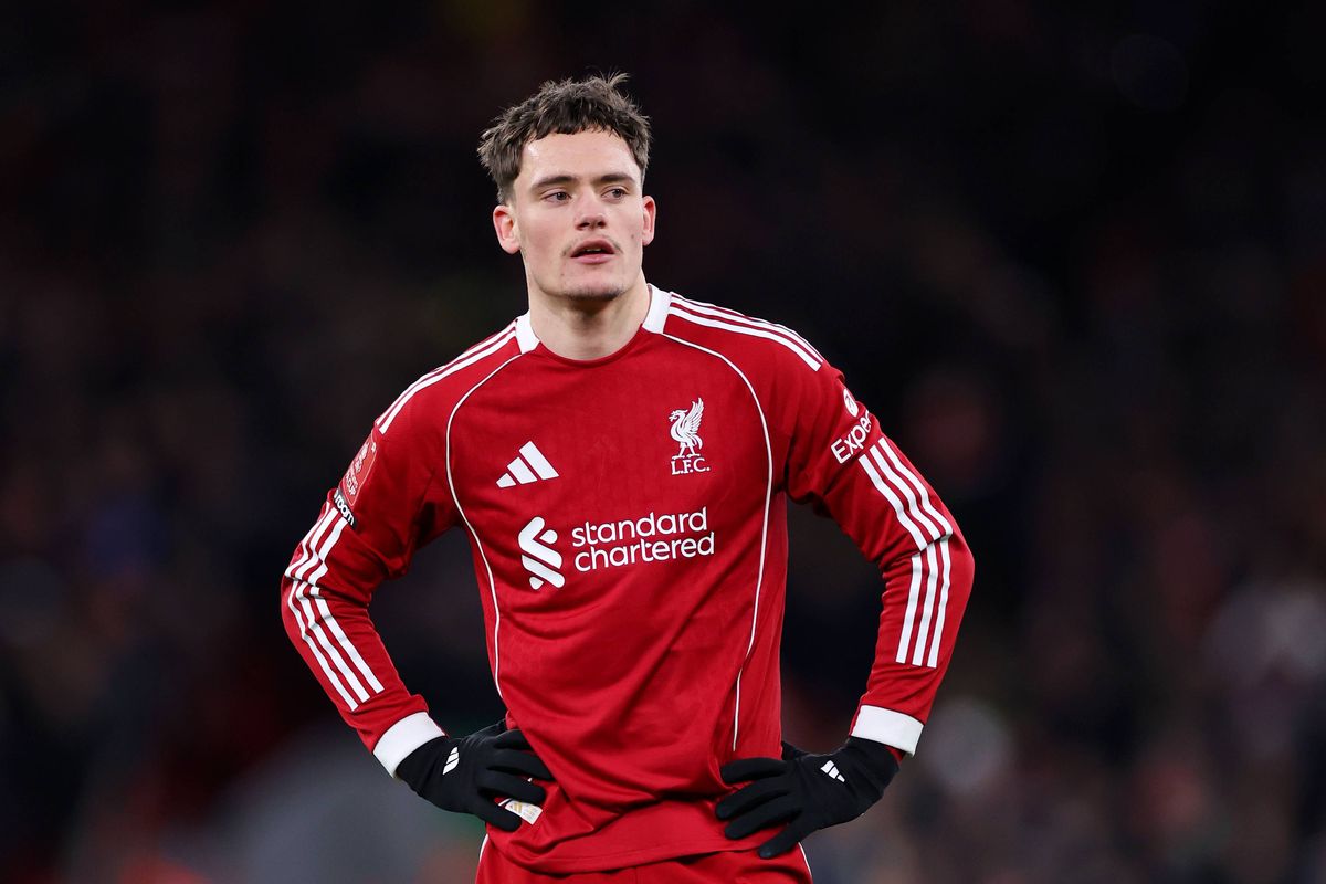 Florian Wirtz during the Emirates FA Cup Fourth Round match between Liverpool and Brighton & Hove Albion. 