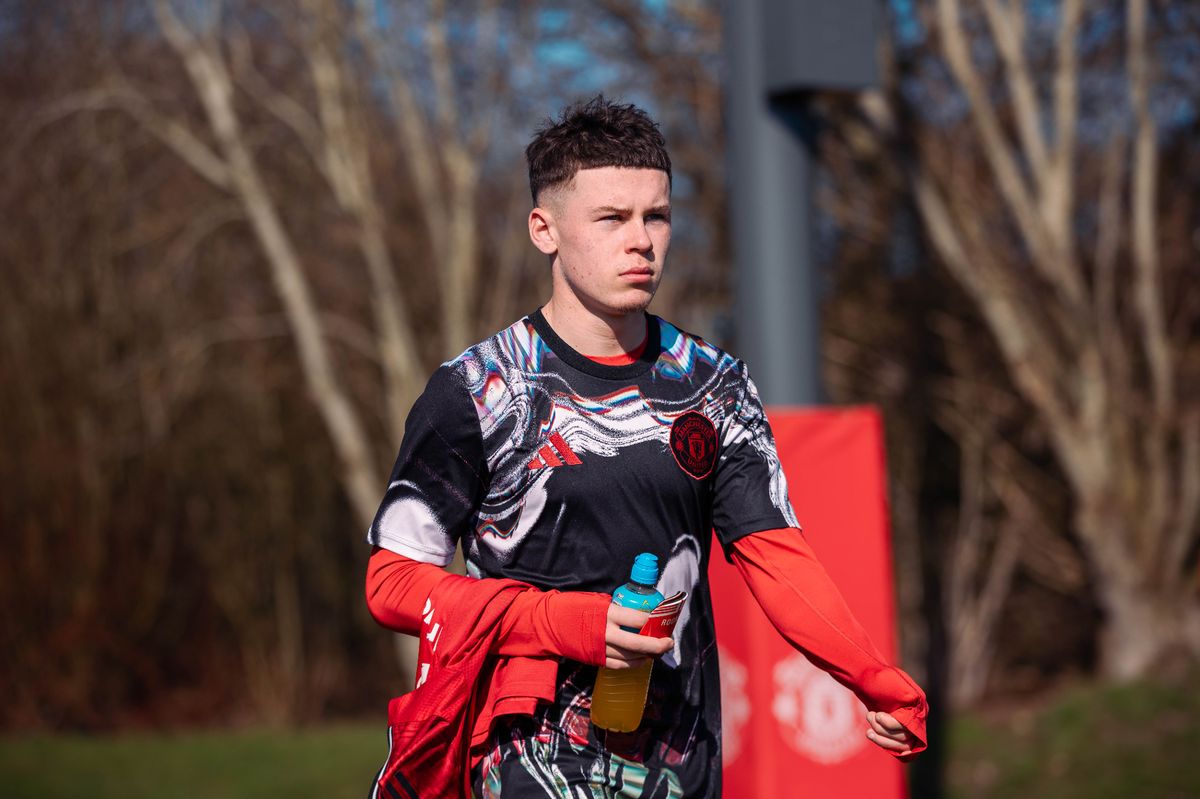 Kai Rooney in Manchester United training