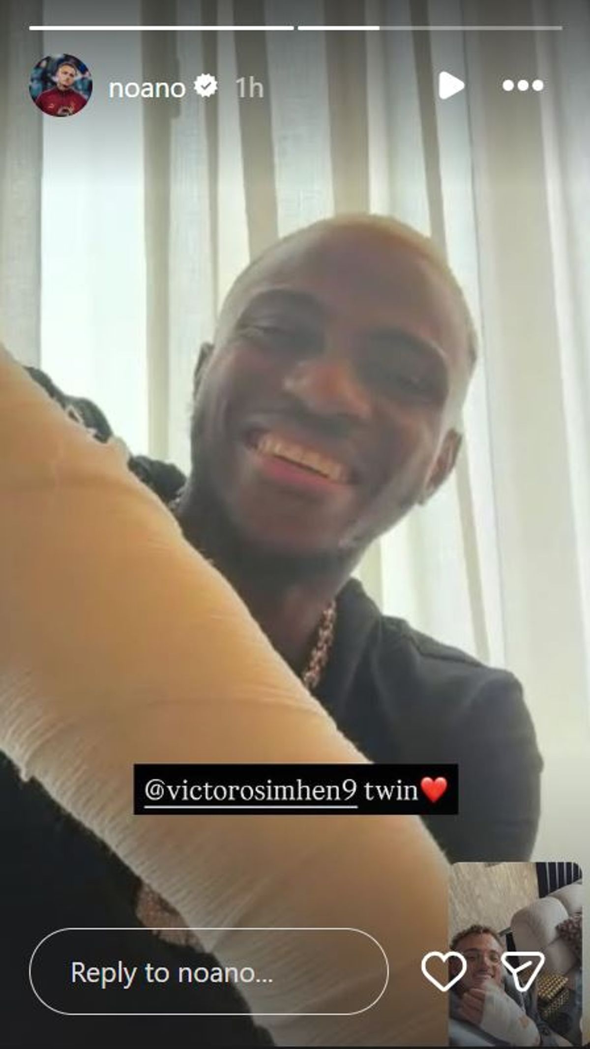 Noa Lang and Victor Osimhen in casts