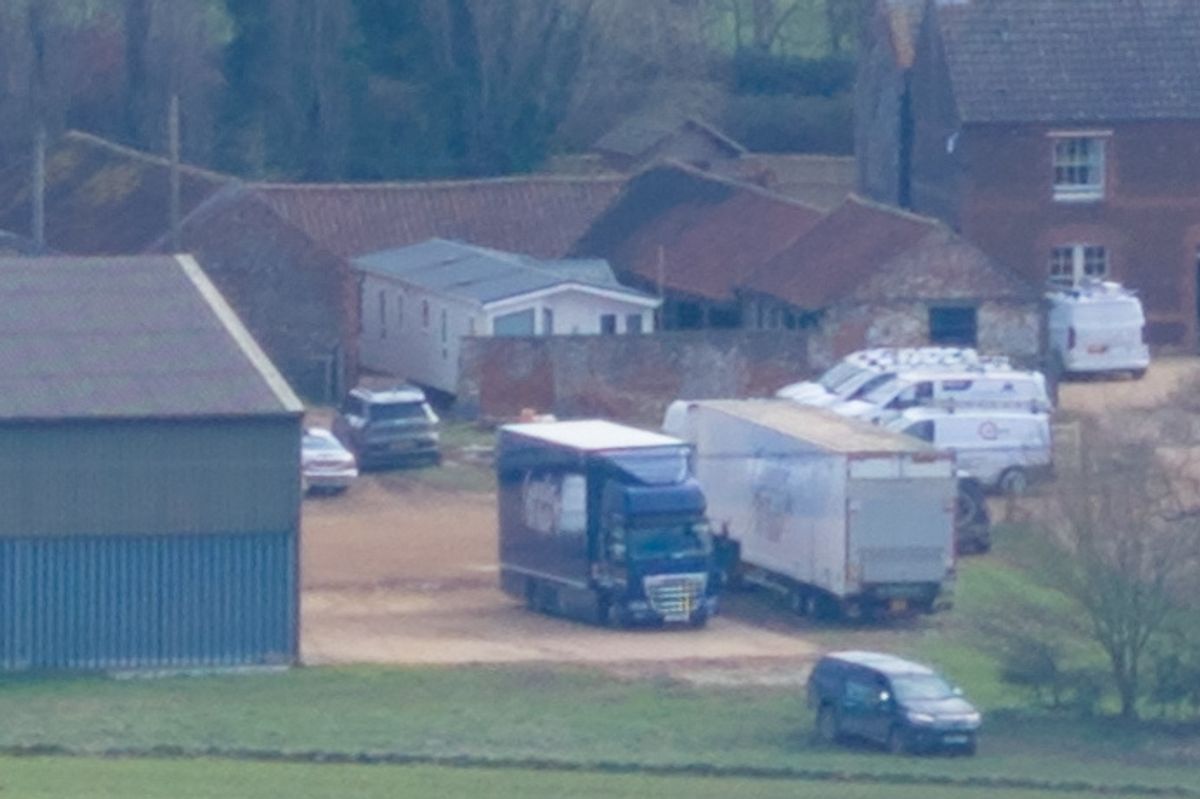 The huge mobile home was delivered on the back of a lorry