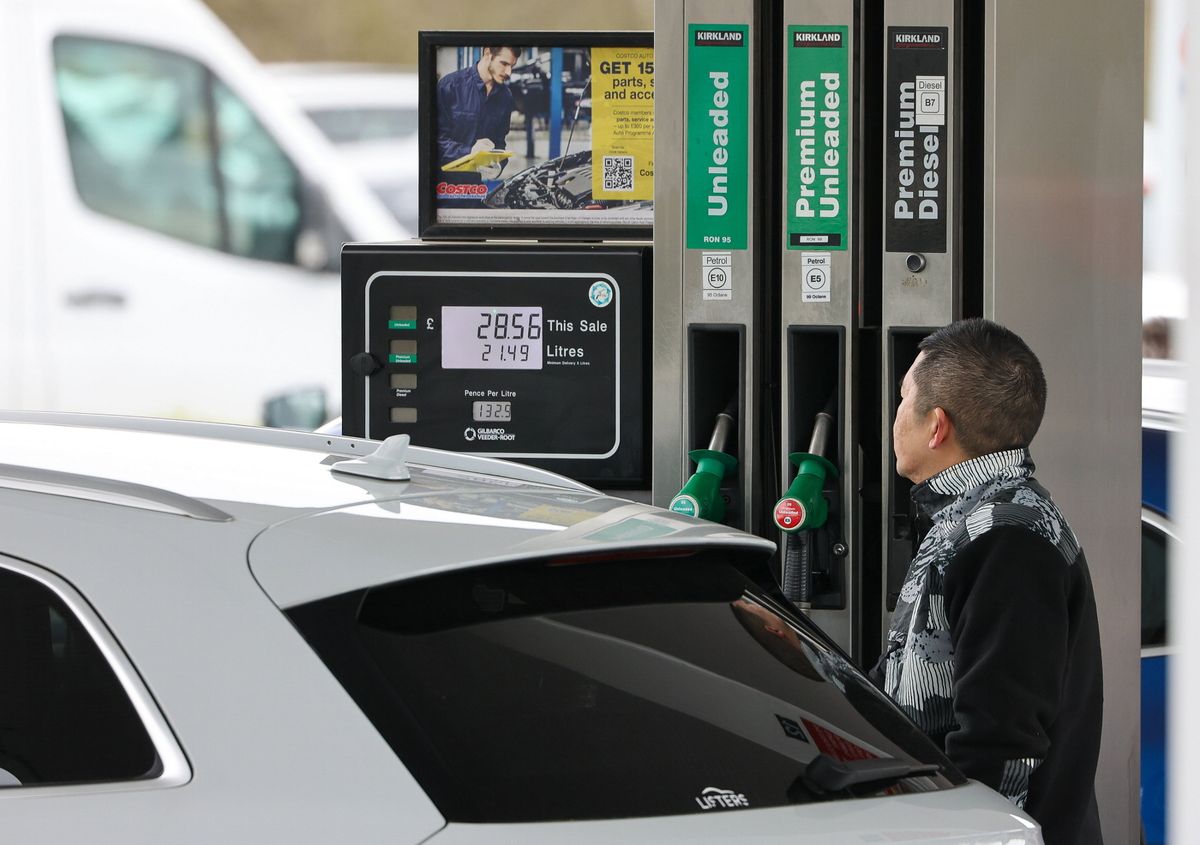 Queues for fuel at Costco petrol station in Birmingham