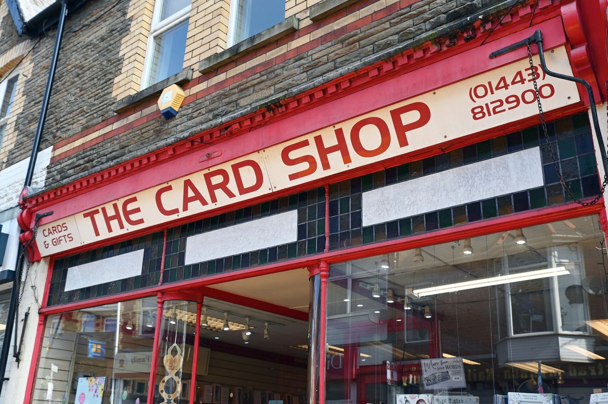 The exterior of the old store with retro signage