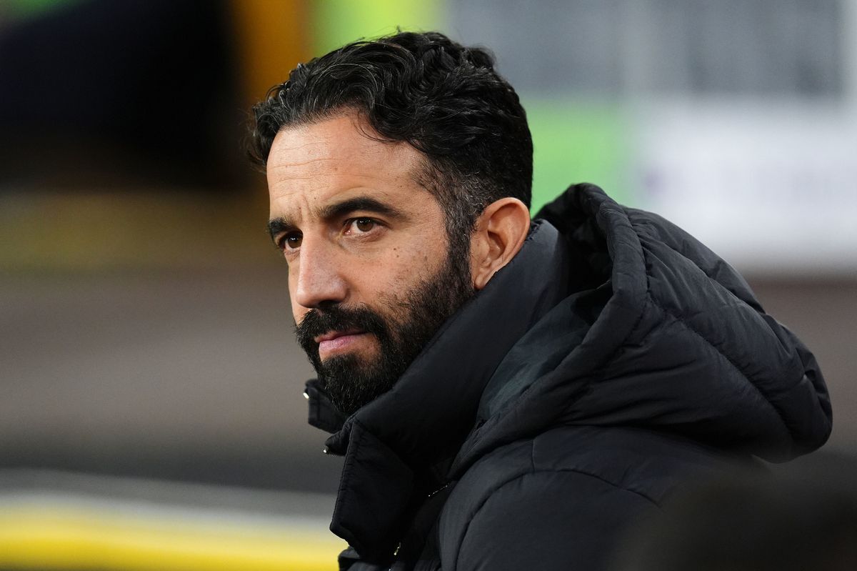 Ruben Amorim looks on