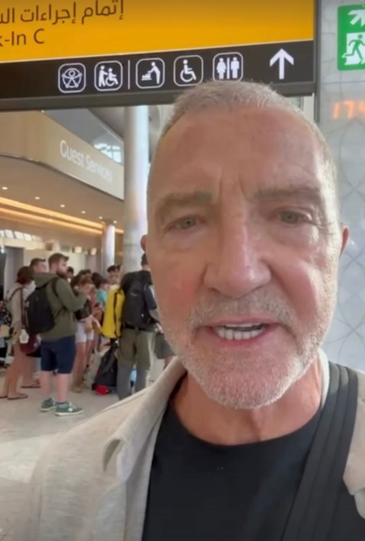 Graeme Souness shared a clip of him inside the airport