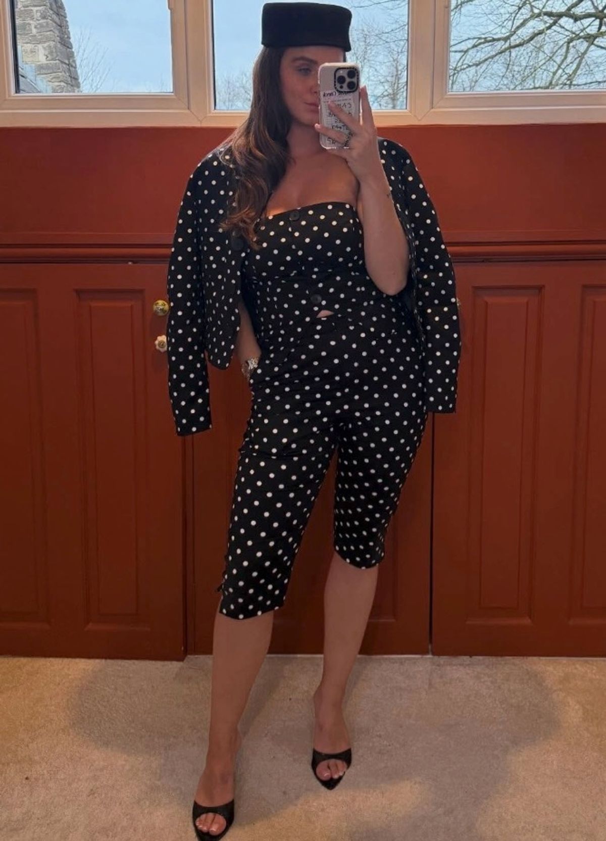 Brooke wore a polka dot co-ord