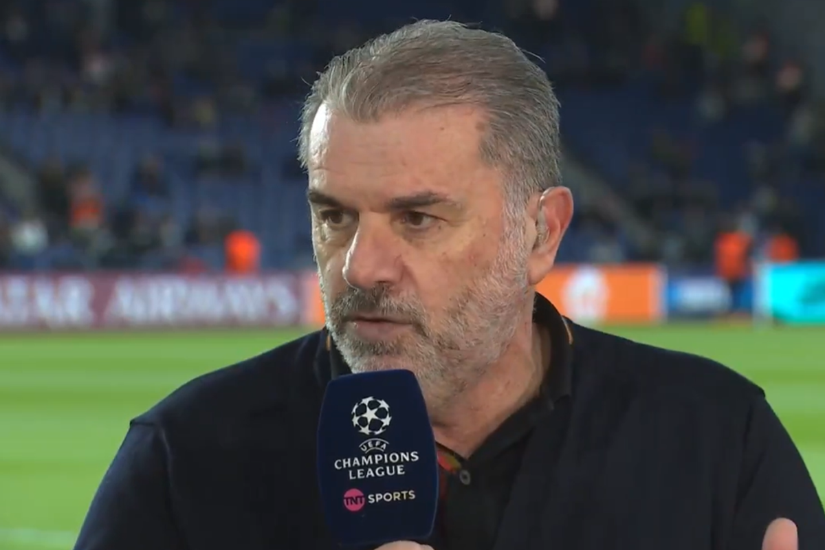 Ange Postecoglou speaking on TNT