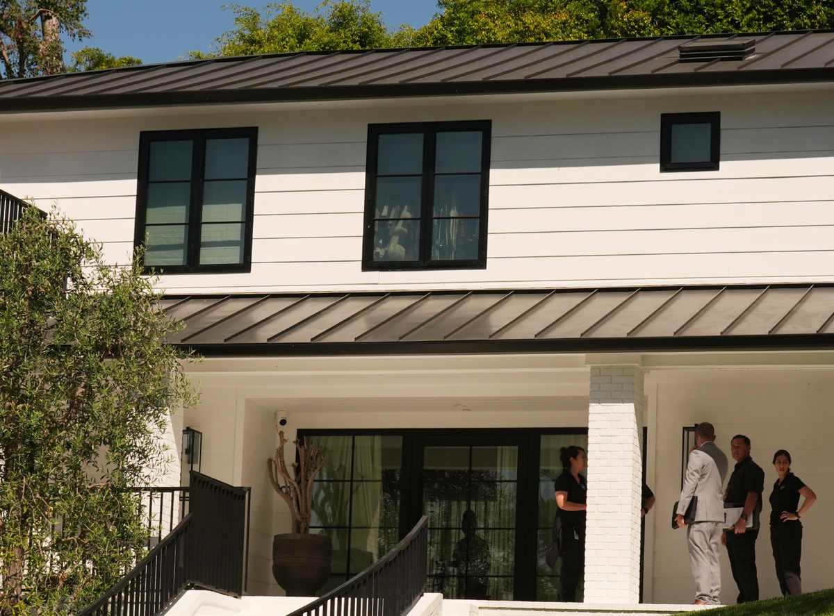 The exterior of Rihanna’s residence is shown Monday, March 9, 2026, in Beverly Hills, California