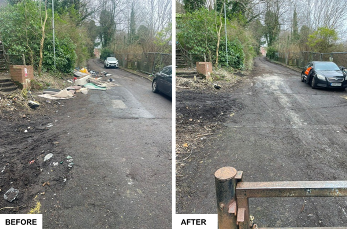 Action taken to remove fly-tipping outside Rochdale's former Turner Brothers factory