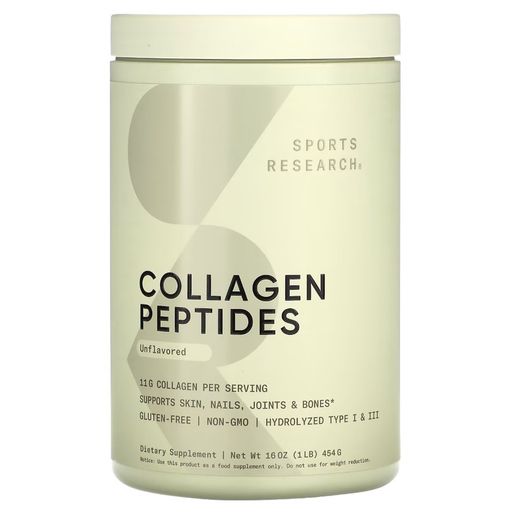 Sports Research, Collagen Peptides, Unflavoured, 1 lb (454 g)