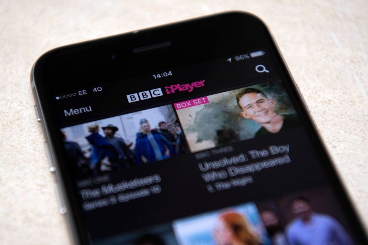 LONDON, ENGLAND - AUGUST 02: In this photo illustration, the BBC iPlayer app is displayed on an iPhone on August 2, 2016 in London, England. The BBC has announced that iPlayer users will have to pay a 145GBP TV licence fee from 1 September. (Photo Illustration by Carl Court/Getty Images)