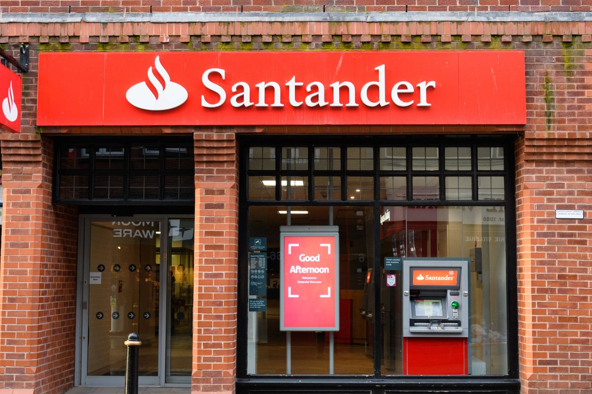 frontage of a Santander branch, generic