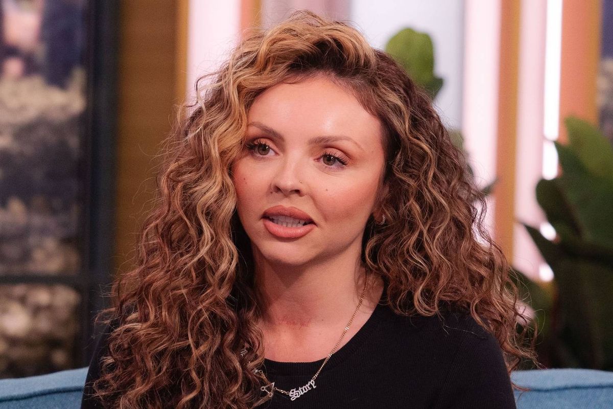 Jesy Nelson on the set of ITV's This Morning