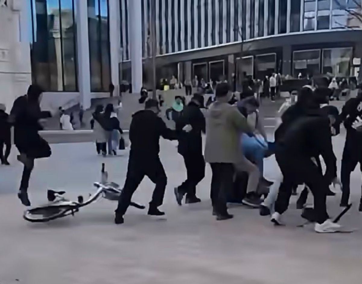 Police are investigating after disorder broke out in Birmingham city centre