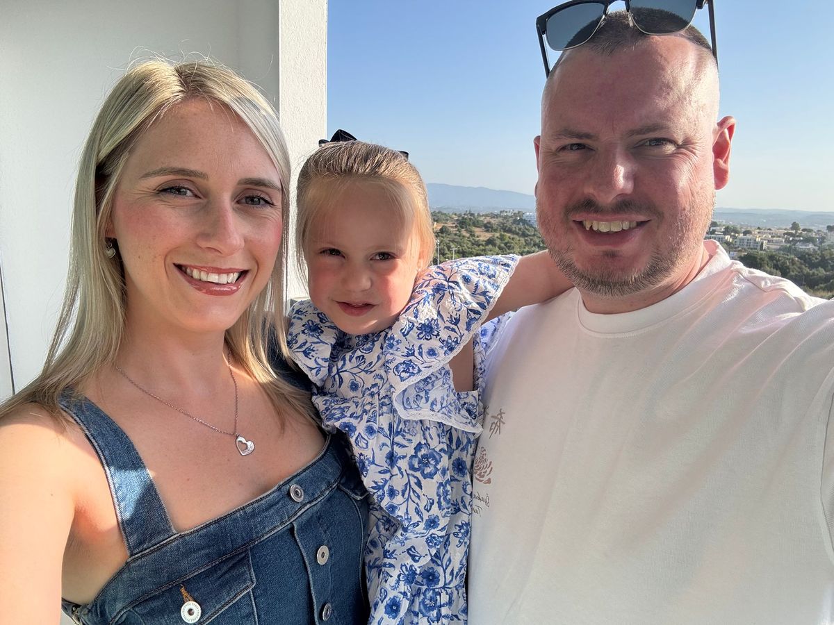Sophie and Stuart Brown with their daughter Isabella