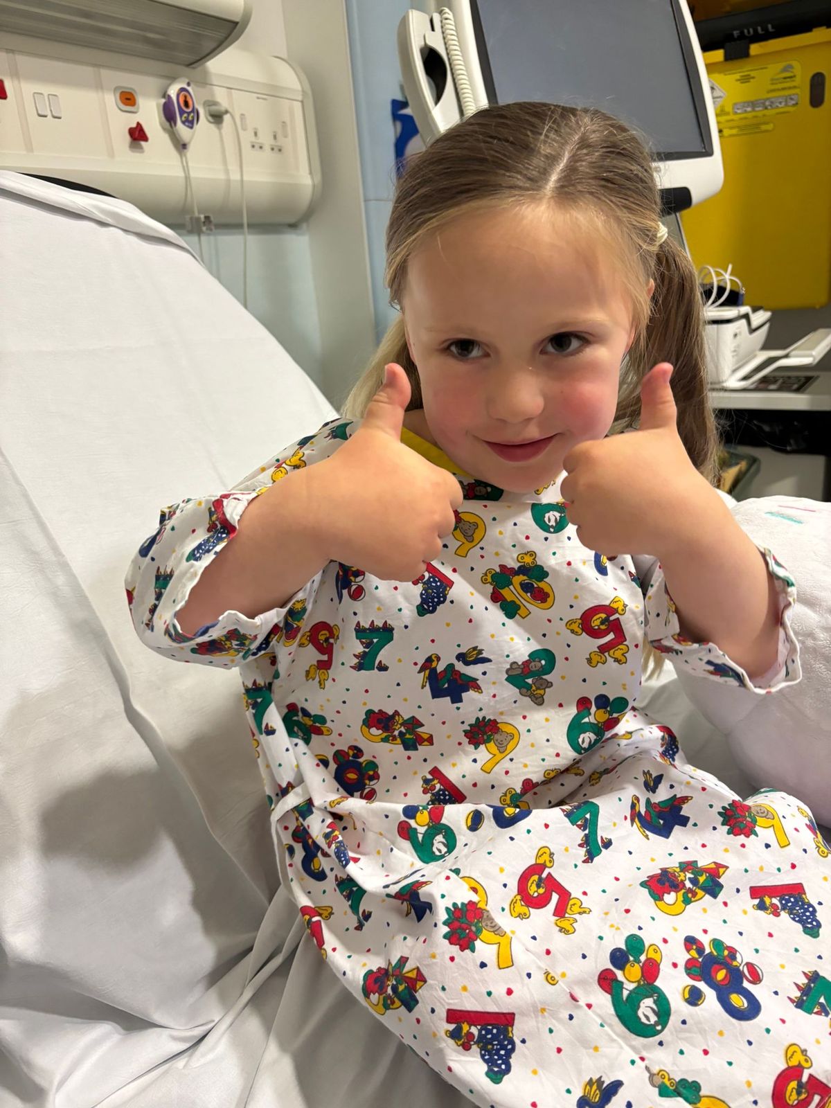 Isabella has had to undergo heart surgery