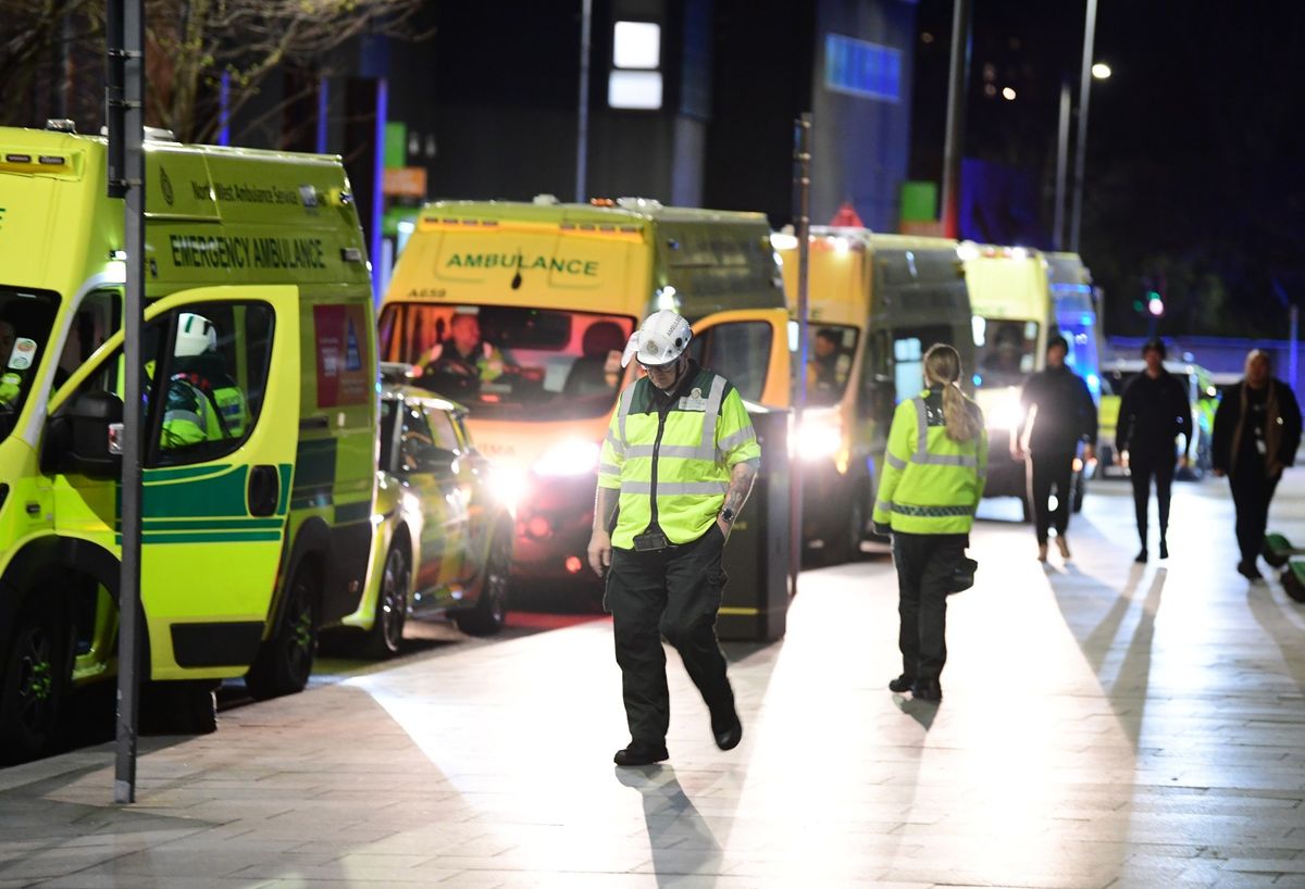 Ambulances on Old Hall Street