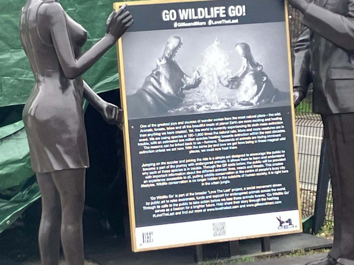 A sign explaining the exhibition